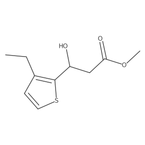 methyl (3R)-3-(3-ethylthiophen-2-yl)-3-hydroxypropanoate结构式