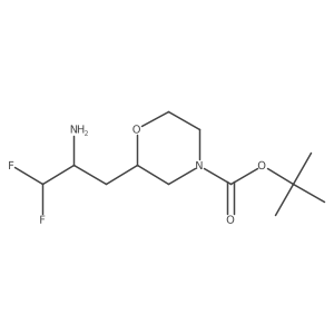 Tert-butyl 2-(2-amino-3,3-difluoropropyl)morpholine-4-carboxylate结构式