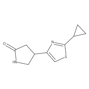 4-(2-Cyclopropyl-1,3-thiazol-4-yl)pyrrolidin-2-one Structure