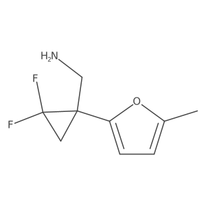 [2,2-Difluoro-1-(5-methylfuran-2-yl)cyclopropyl]methanamine Structure
