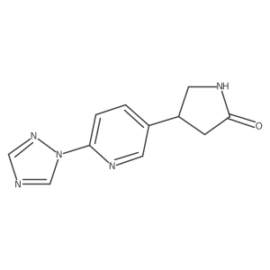 4-[6-(1H-1,2,4-triazol-1-yl)pyridin-3-yl]pyrrolidin-2-one Structure