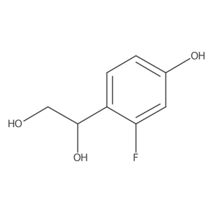 1-(2-Fluoro-4-hydroxyphenyl)ethane-1,2-diol Structure