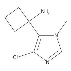 1-(4-chloro-1-methyl-1H-imidazol-5-yl)cyclobutan-1-amine结构式