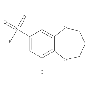 9-chloro-3,4-dihydro-2H-1,5-benzodioxepine-7-sulfonyl fluoride Structure