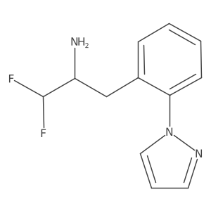 1,1-difluoro-3-[2-(1H-pyrazol-1-yl)phenyl]propan-2-amine结构式