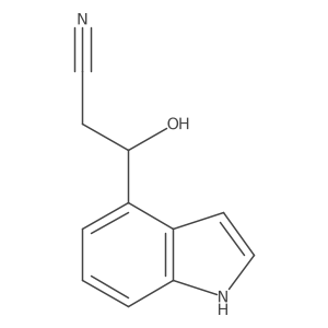 3-hydroxy-3-(1H-indol-4-yl)propanenitrile结构式