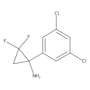 1-(3,5-Dichlorophenyl)-2,2-difluorocyclopropan-1-amine Structure