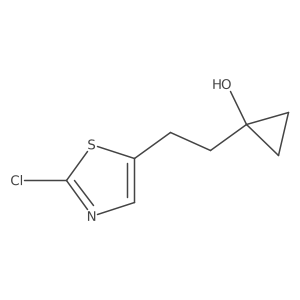 1-[2-(2-Chloro-1,3-thiazol-5-yl)ethyl]cyclopropan-1-ol Structure
