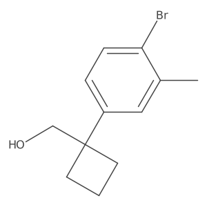 [1-(4-Bromo-3-methylphenyl)cyclobutyl]methanol结构式