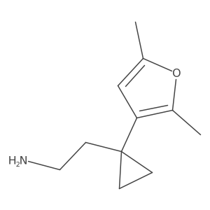 2-[1-(2,5-Dimethylfuran-3-yl)cyclopropyl]ethan-1-amine Structure