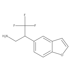 2-(1-Benzofuran-5-yl)-3,3,3-trifluoropropan-1-amine结构式