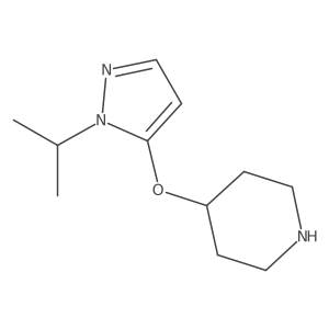 4-{[1-(propan-2-yl)-1H-pyrazol-5-yl]oxy}piperidine结构式