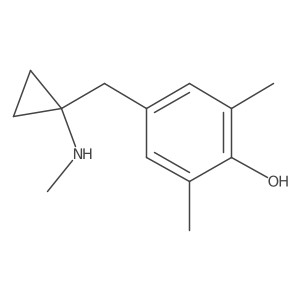 2,6-Dimethyl-4-{[1-(methylamino)cyclopropyl]methyl}phenol结构式