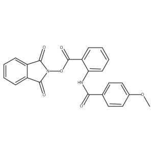 1,3-dioxo-2,3-dihydro-1H-isoindol-2-yl 2-(4-methoxybenzamido)benzoate结构式