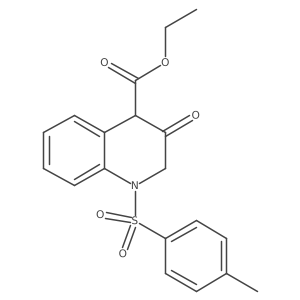 Ethyl 1-(4-methylphenyl)sulfonyl-3-oxo-2,4-dihydroquinoline-4-carboxylate结构式