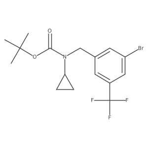 (3-Bromo-5-trifluoromethylbenzyl)-cyclopropylcarbamic acid tert-butyl ester结构式
