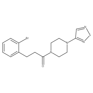3-(2-Bromophenyl)-1-[4-(1,2,5-thiadiazol-3-yl)piperazin-1-yl]propan-1-one结构式