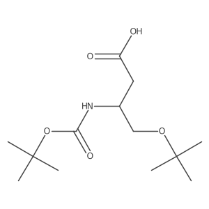 (3S)-4-[(2-Methylpropan-2-yl)oxy]-3-[(2-methylpropan-2-yl)oxycarbonylamino]butanoic acid结构式