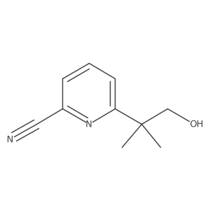 6-(1-Hydroxy-2-methylpropan-2-yl)picolinonitrile结构式