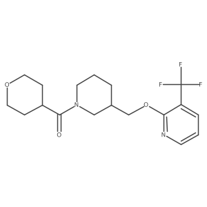 2-{[1-(Oxane-4-carbonyl)piperidin-3-yl]methoxy}-3-(trifluoromethyl)pyridine结构式