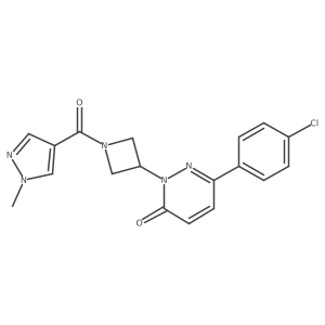 6-(4-chlorophenyl)-2-[1-(1-methyl-1H-pyrazole-4-carbonyl)azetidin-3-yl]-2,3-dihydropyridazin-3-one Structure