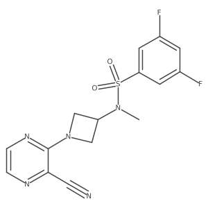 N-[1-(3-cyanopyrazin-2-yl)azetidin-3-yl]-3,5-difluoro-N-methylbenzene-1-sulfonamide Structure
