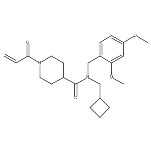 N-(cyclobutylmethyl)-N-[(2,4-dimethoxyphenyl)methyl]-1-(prop-2-enoyl)piperidine-4-carboxamide结构式