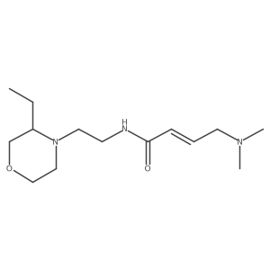 (E)-4-(Dimethylamino)-N-[2-(3-ethylmorpholin-4-yl)ethyl]but-2-enamide结构式