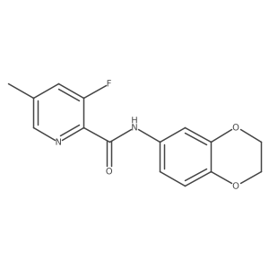 N-(2,3-dihydro-1,4-benzodioxin-6-yl)-3-fluoro-5-methylpyridine-2-carboxamide Structure