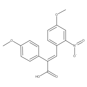 (2Z)-3-(4-methoxy-2-nitrophenyl)-2-(4-methoxyphenyl)prop-2-enoic acid Structure