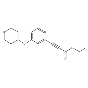Ethyl 3-[6-(piperidin-4-yloxy)pyrimidin-4-yl]prop-2-ynoate Structure