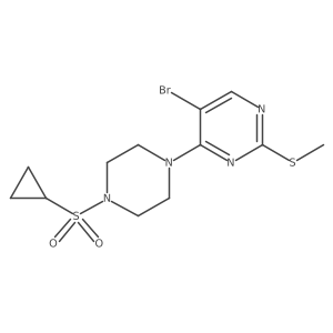 5-Bromo-4-[4-(cyclopropanesulfonyl)piperazin-1-yl]-2-(methylsulfanyl)pyrimidine Structure