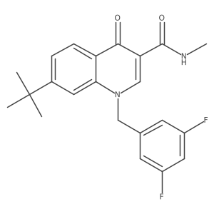 7-tert-butyl-1-[(3,5-difluorophenyl)methyl]-N-methyl-4-oxo-1,4-dihydroquinoline-3-carboxamide Structure