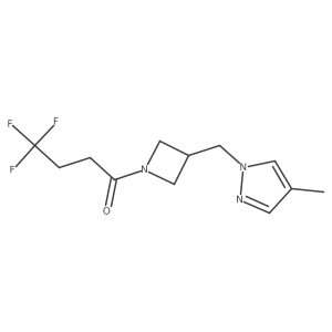 4,4,4-trifluoro-1-{3-[(4-methyl-1H-pyrazol-1-yl)methyl]azetidin-1-yl}butan-1-one Structure