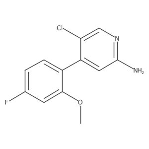 5-Chloro-4-(4-fluoro-2-methoxyphenyl)-2-pyridinamine Structure