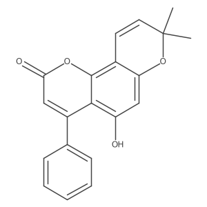 5-Hydroxy-8,8-dimethyl-4-phenylpyrano[2,3-h]chromen-2-one结构式