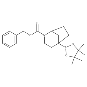 Benzyl 5-(4,4,5,5-tetramethyl-1,3,2-dioxaborolan-2-yl)-2-azabicyclo[3.2.1]octane-2-carboxylate Structure