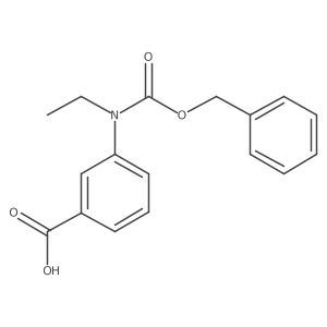 3-{[(Benzyloxy)carbonyl](ethyl)amino}benzoic acid Structure