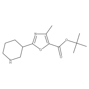 Tert-butyl 4-methyl-2-(piperidin-3-yl)-1,3-oxazole-5-carboxylate结构式