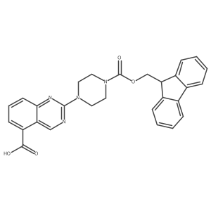 2-(4-{[(9H-fluoren-9-yl)methoxy]carbonyl}piperazin-1-yl)quinazoline-5-carboxylic acid结构式