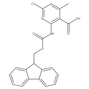 6-chloro-2-({[(9H-fluoren-9-yl)methoxy]carbonyl}amino)-4-methylpyridine-3-carboxylic acid Structure
