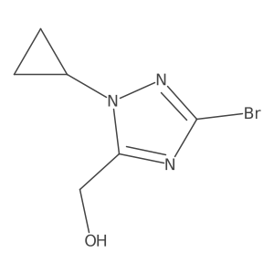 3-bromo-1-cyclopropyl-1H-1,2,4-Triazole-5-methanol结构式