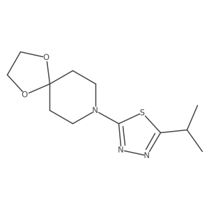 8-[5-(Propan-2-yl)-1,3,4-thiadiazol-2-yl]-1,4-dioxa-8-azaspiro[4.5]decane Structure