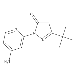 1-(4-aminopyridin-2-yl)-3-tert-butyl-4,5-dihydro-1H-pyrazol-5-one结构式