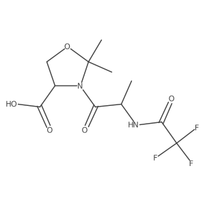 (4S)-2,2-dimethyl-3-[(2S)-2-(2,2,2-trifluoroacetamido)propanoyl]-1,3-oxazolidine-4-carboxylic acid Structure