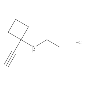 N-ethyl-1-ethynylcyclobutan-1-amine hydrochloride Structure