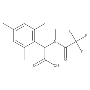 2-(2,2,2-trifluoro-N-methylacetamido)-2-(2,4,6-trimethylphenyl)acetic acid Structure