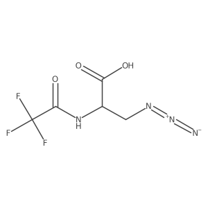 3-Azido-2-(2,2,2-trifluoroacetamido)propanoic acid结构式