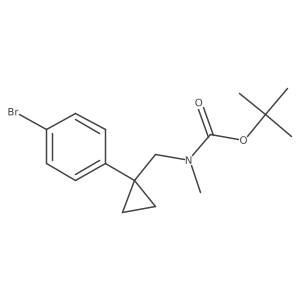 tert-butyl N-{[1-(4-bromophenyl)cyclopropyl]methyl}-N-methylcarbamate结构式