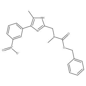 benzyl N-methyl-N-{[5-methyl-4-(3-nitrophenyl)-1H-imidazol-2-yl]methyl}carbamate结构式